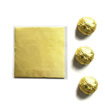 Фольга обёрточная для конфет Золотая, 100 шт.  | Фото — Магазин Andy Chef  1