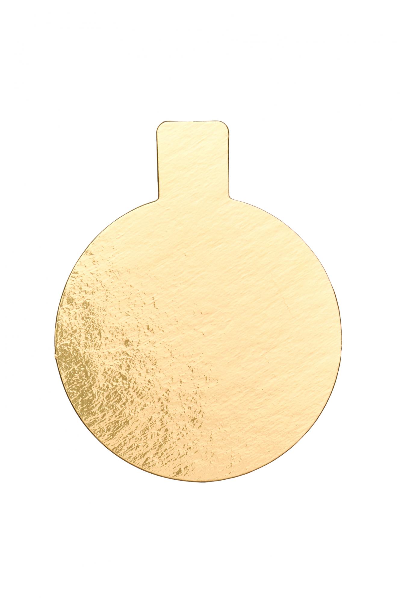 Подложка для пирожных круглая Золото 8 см, толщина 0,8 мм  | Фото — Магазин Andy Chef  1