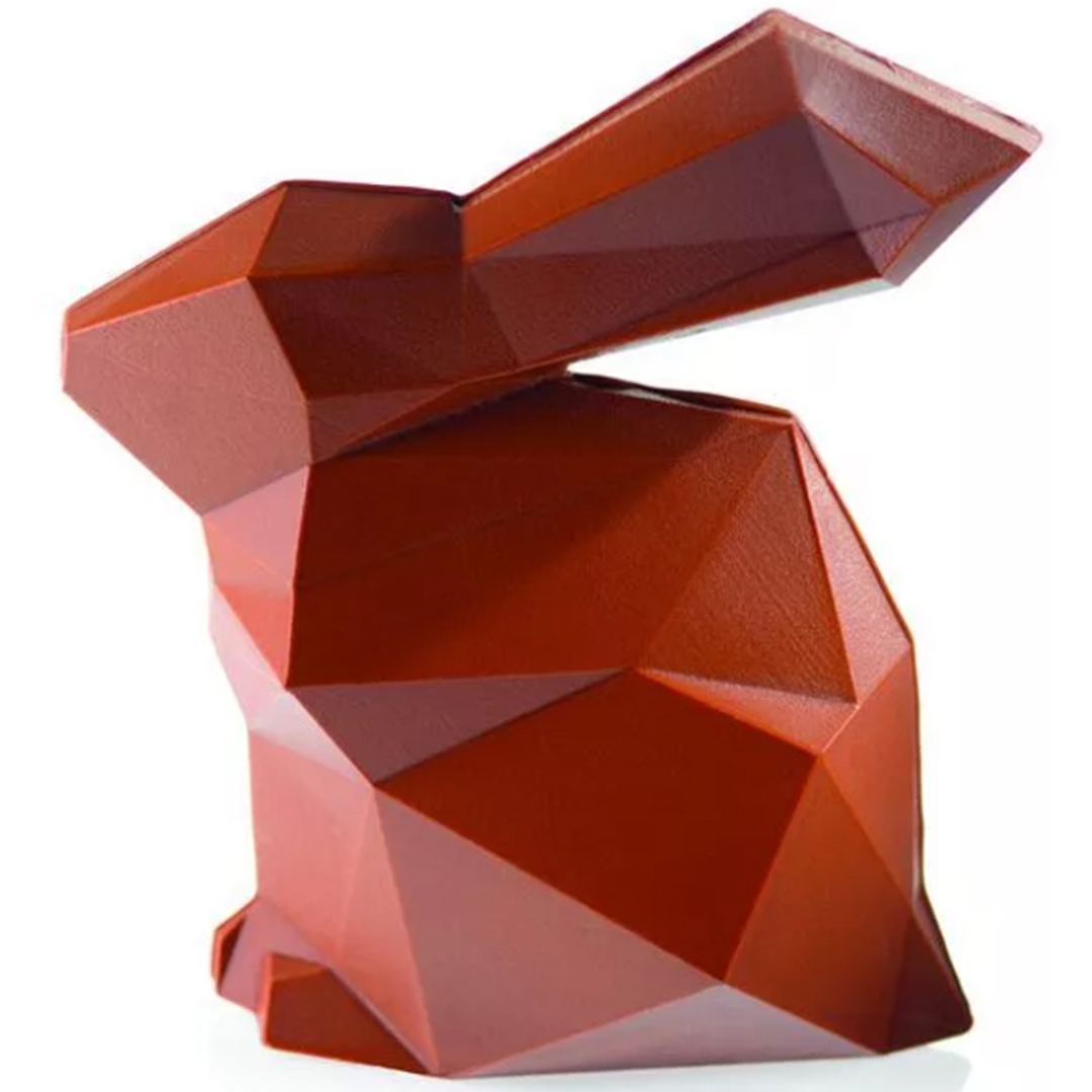 Форма для шоколада «Кролик геометрический» 1 ячейка 16х14,5 см, PCB Creation, Франция  | Фото — Магазин Andy Chef  1