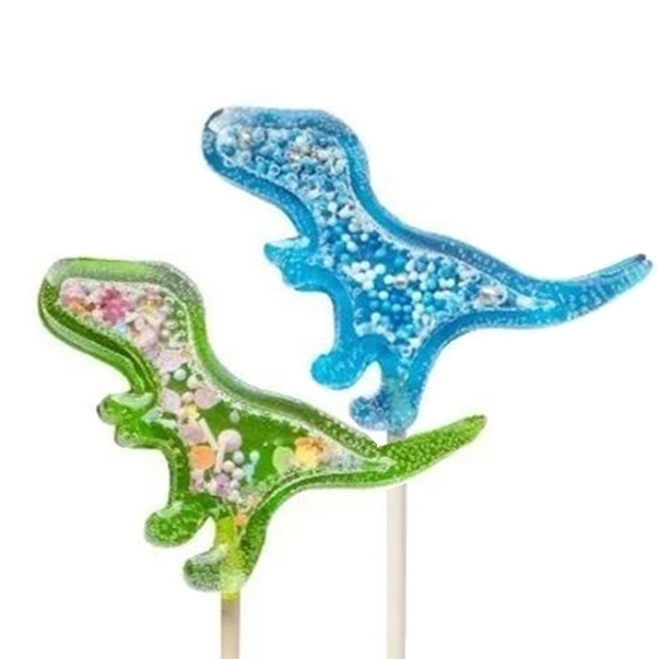 Леденец на палочке «Динозавр» без сахара, цвет микс, 30 г (трещина)  | Фото — Магазин Andy Chef  1