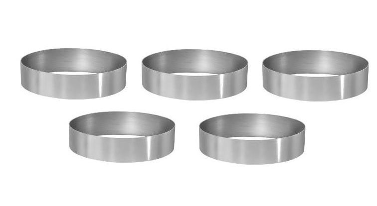 Набор форм металлических для тартов кольцо 10x2,5 см, 5 шт.  | Фото — Магазин Andy Chef  1
