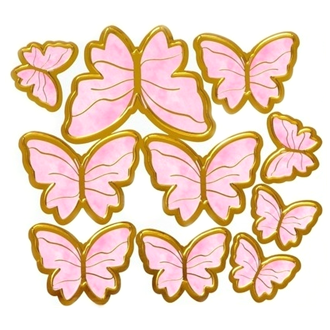 Набор топперов бумажных  «Бабочки розовые», 11 шт.  | Фото — Магазин Andy Chef  1