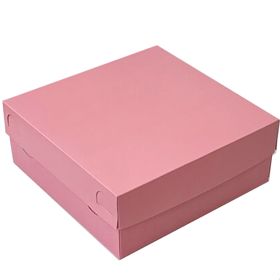 Коробка на 9 капкейков без окна Розовая 25х25х10 см  | Фото — Магазин Andy Chef  1