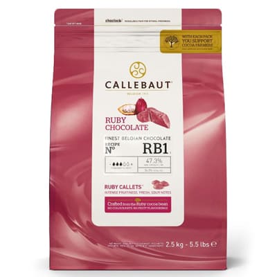 Шоколад Ruby 47,3%, Callebaut, Бельгия, 2,5 кг  | Фото — Магазин Andy Chef  1