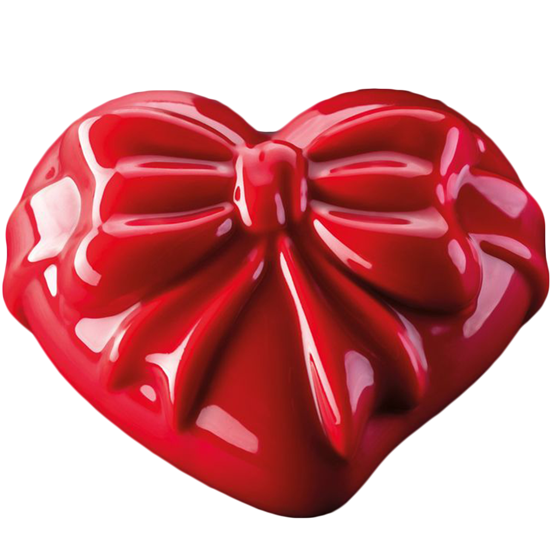 Форма силиконовая «Сердце с бантом» (Mini Cadeau) KE076 600 мл, Pavoni, Италия  | Фото — Магазин Andy Chef  1