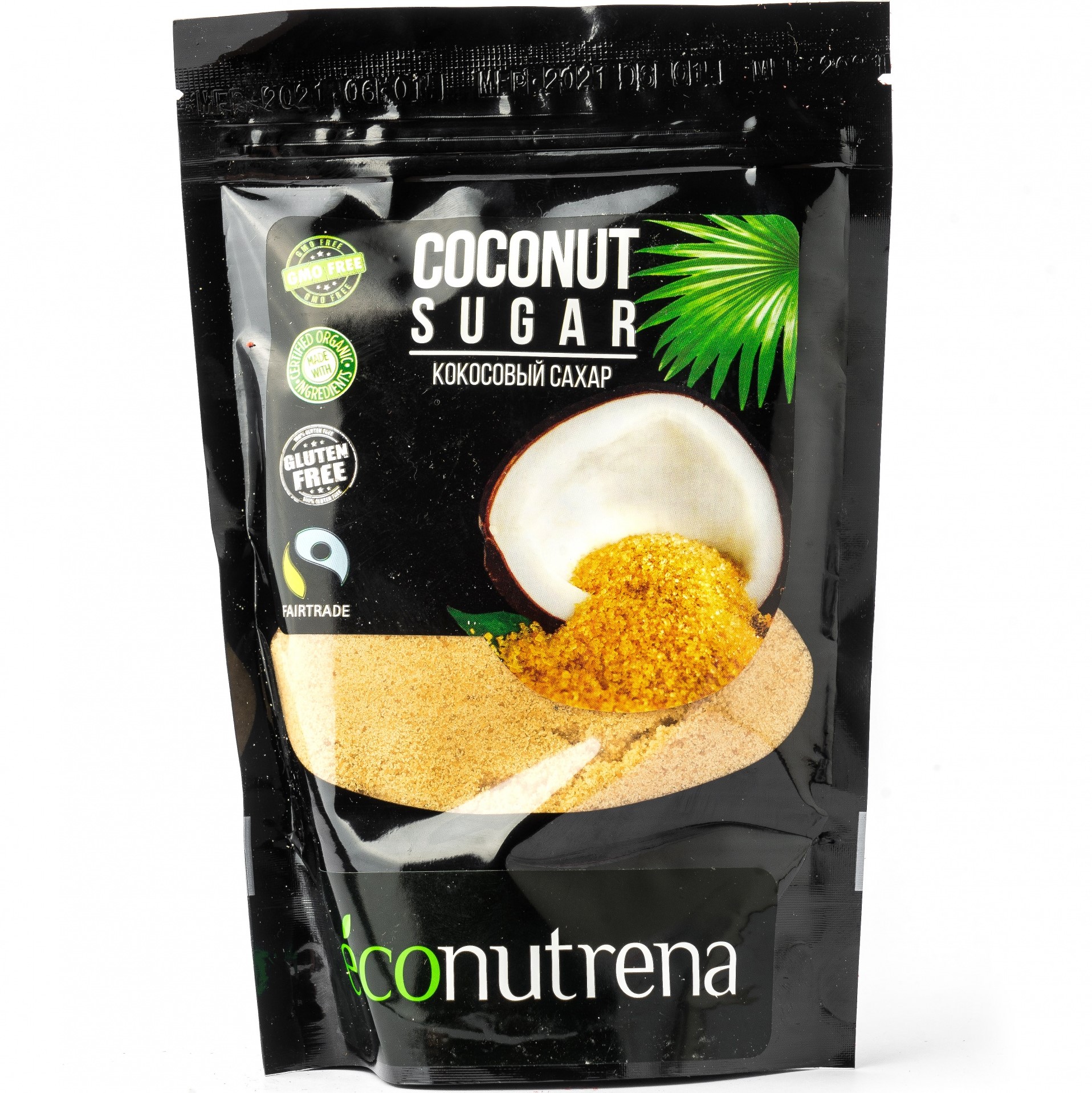 Кокосовый сахар, Econutrena, Шри-Ланка, 250 г  | Фото — Магазин Andy Chef  1