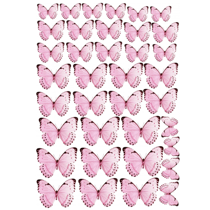 Макет для пищевой печати «Бабочки розовые»   | Фото — Магазин Andy Chef  1