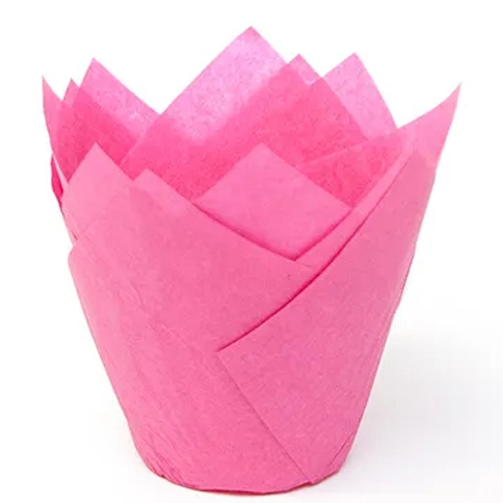 Капсулы-тюльпаны для капкейков Pink 90х50 мм, 50 шт.  | Фото — Магазин Andy Chef  1
