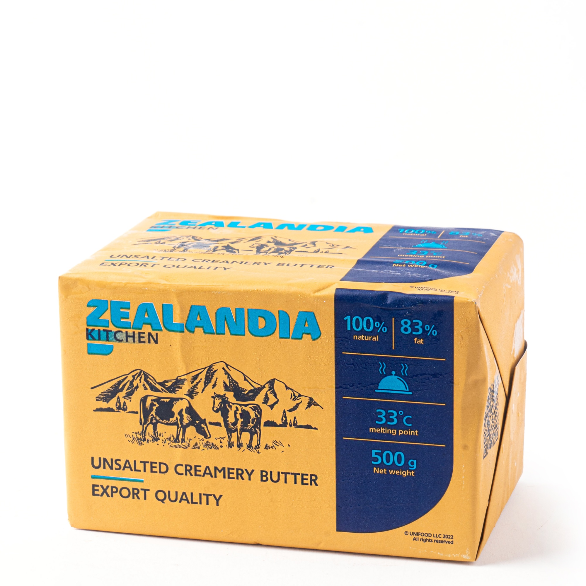 Масло сладко-сливочное несолёное 83%, Zealandia Kitchen, 5 кг (10 упаковок по 500 г)  | Фото — Магазин Andy Chef  1