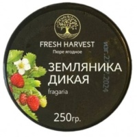 Пюре замороженное Земляника, Fresh Harvest, Россия, 250 г (срок годности до 20.08.2026)