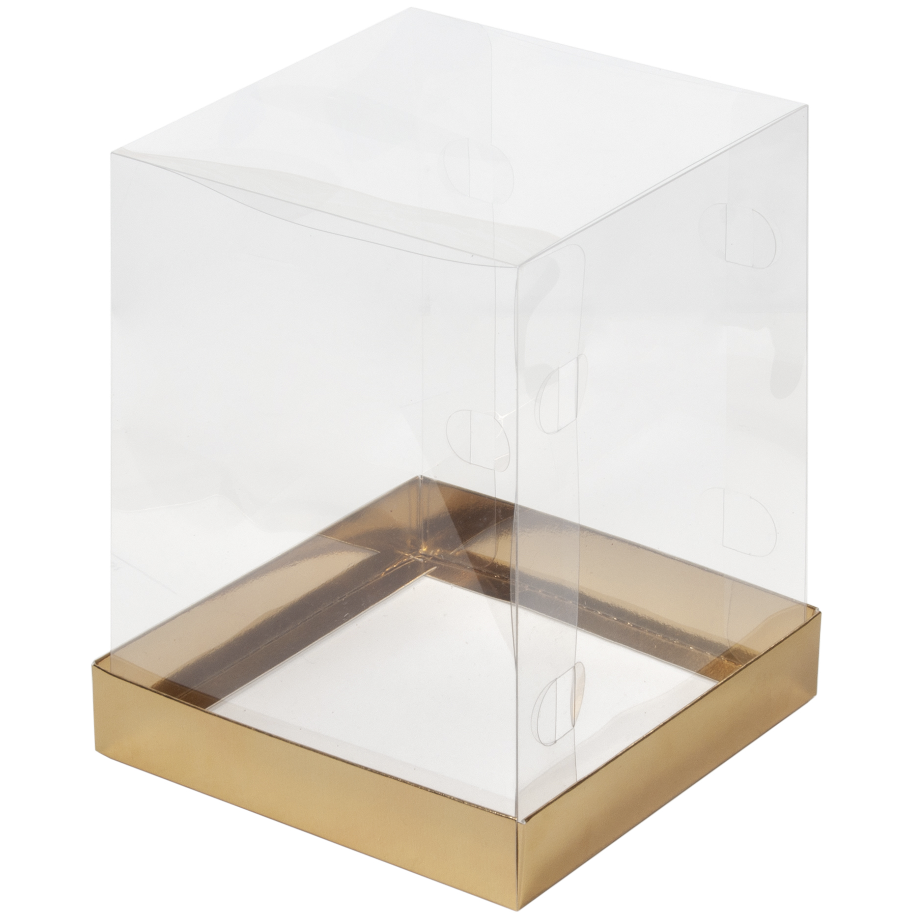 Коробка для кулича Золотая 15х15х20 см  | Фото — Магазин Andy Chef  1