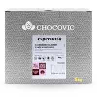 Глазурь белая в форме дисков Эсперанса, Chocovic, 5 кг (срок годности до 21.12.2026)