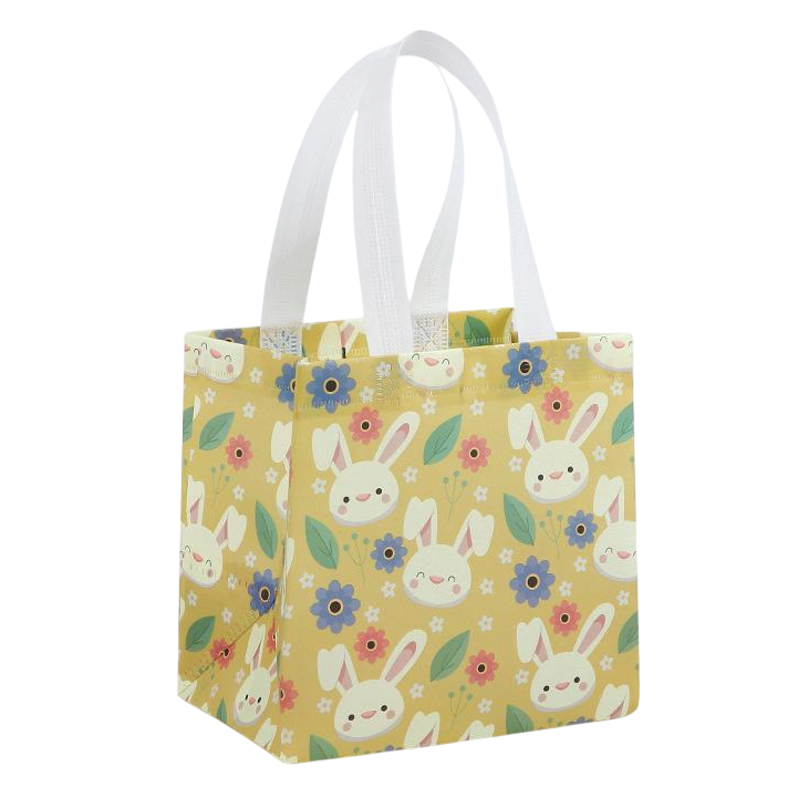 Сумка подарочная для кулича «Зайки», 21х15х20 см, жёлтая  | Фото — Магазин Andy Chef  1