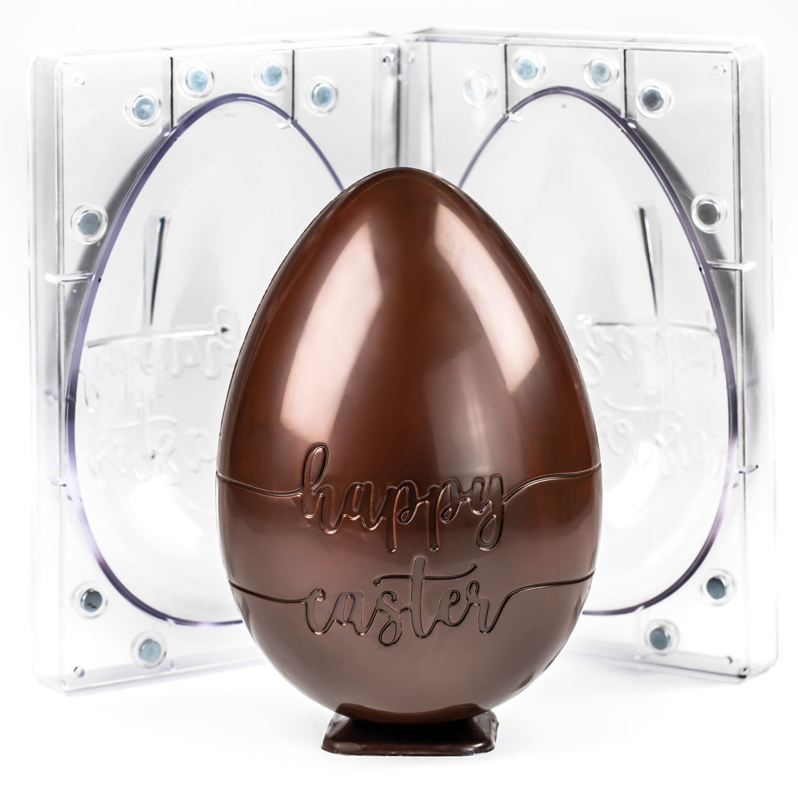 Набор поликарбонатных форм для шоколада на магните «Счастливой Пасхи» (Happy Easter) 20SR022, 2 ячейки, 22,8х15,6 см , Martellato, Италия  | Фото — Магазин Andy Chef  1