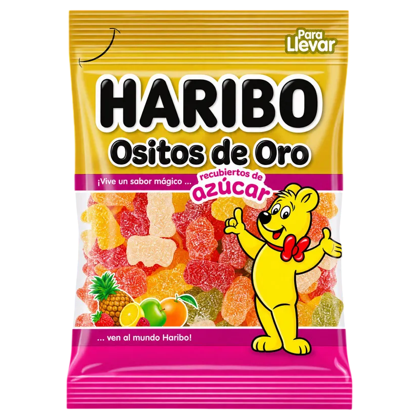 Мармелад в сахарной обсыпке Ositos De Oro Azucar, Haribo, Испания, 100г  | Фото — Магазин Andy Chef  1
