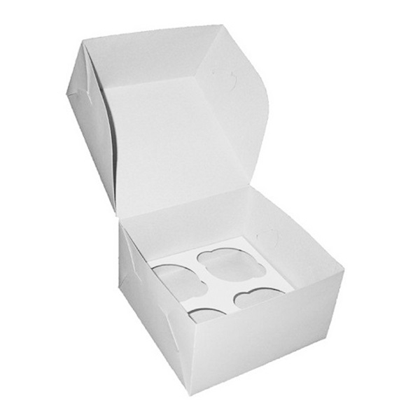 Коробка на 4 капкейка без окна 16х16х10 см  | Фото — Магазин Andy Chef  1
