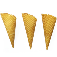 Рожки вафельные классические с естественным краем 15 см, 450 шт.
