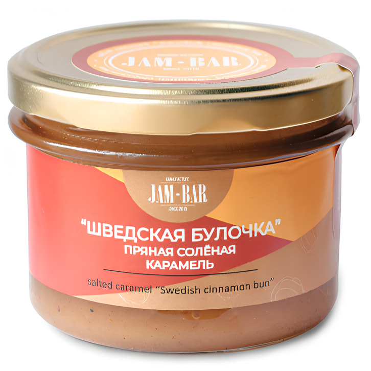 Солёная карамель «Шведская булочка» с пряностями, Jam Bar, 110 г (срок годности до 26.06.2026)  | Фото — Магазин Andy Chef  1
