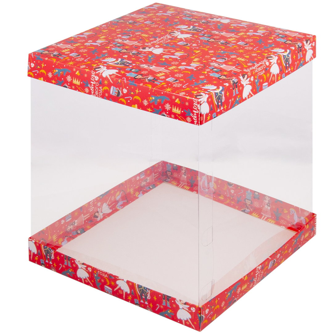 Коробка для торта и пряничного домика «Щелкунчик» 26х26х28 см  | Фото — Магазин Andy Chef  1