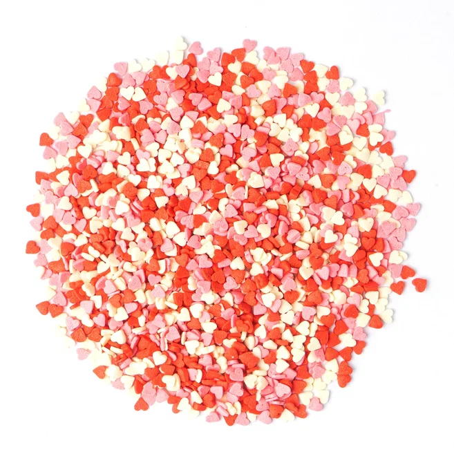 Сахарная посыпка «Сердца красные, белые, розовые» Мини, Top Decor, 30 г  | Фото — Магазин Andy Chef  1