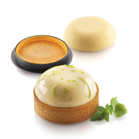 Набор силиконовых и перфорированных форм Kit Tarte Ring Palet 70х70 мм, Silikomart, Италия, 8 шт. (повреждена упаковка)