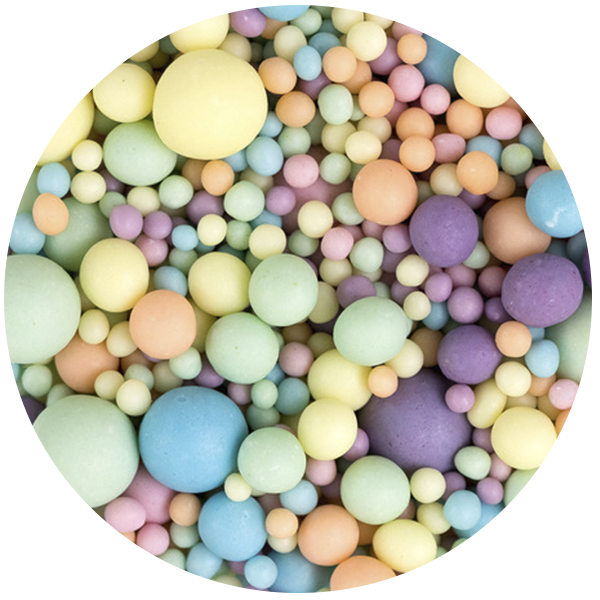 Шарики рисовые матовые «Жёлтый, оранжевый, голубой, розовый, сиреневый, изумрудный микс», 90 г (срок годности до 08.04.2026)  | Фото — Магазин Andy Chef  1