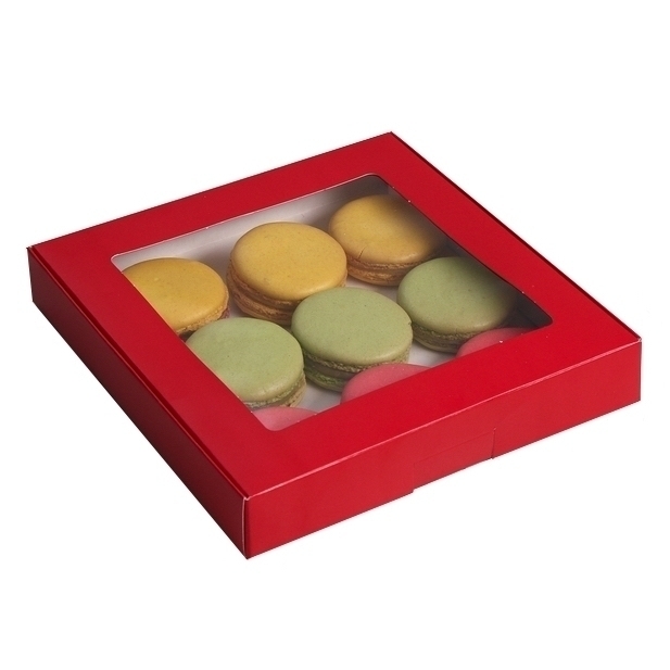 Коробка для десертов Красная 19х19х3 см  | Фото — Магазин Andy Chef  1