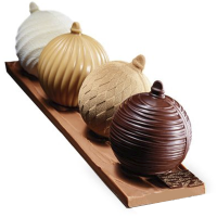 Форма для шоколада «Новогодние шары» пластиковая 7 см, 5 ячеек, Valrhona, Франция