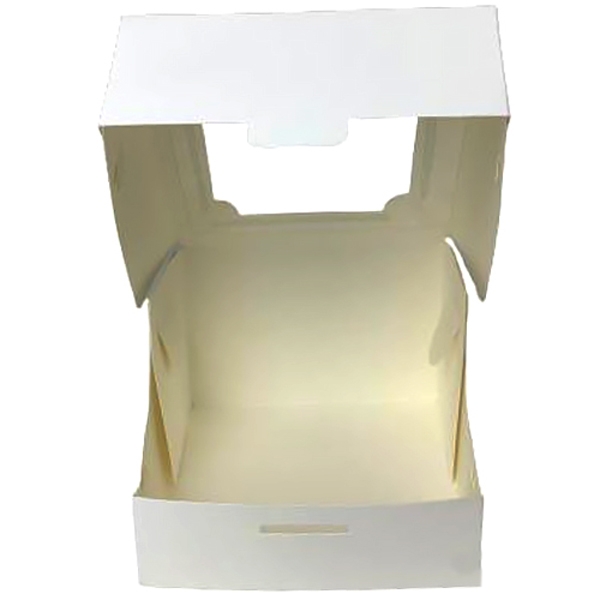 Коробка для бенто торта с окном 16х16х8 см, дно 16 см  | Фото — Магазин Andy Chef  1