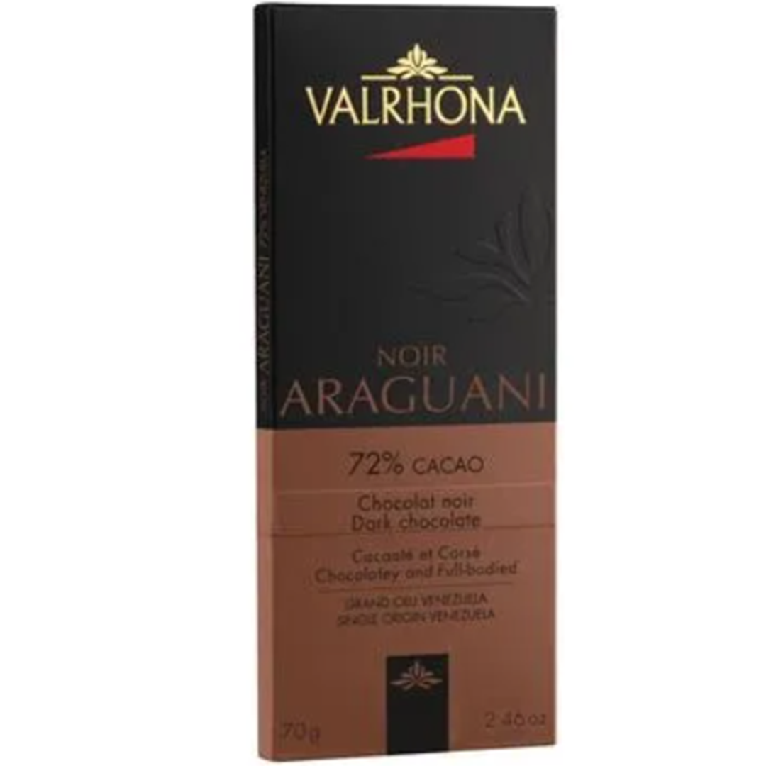 Шоколад горький Araguani 72% плитка, Valrhona, Франция, 70 г  | Фото — Магазин Andy Chef  1