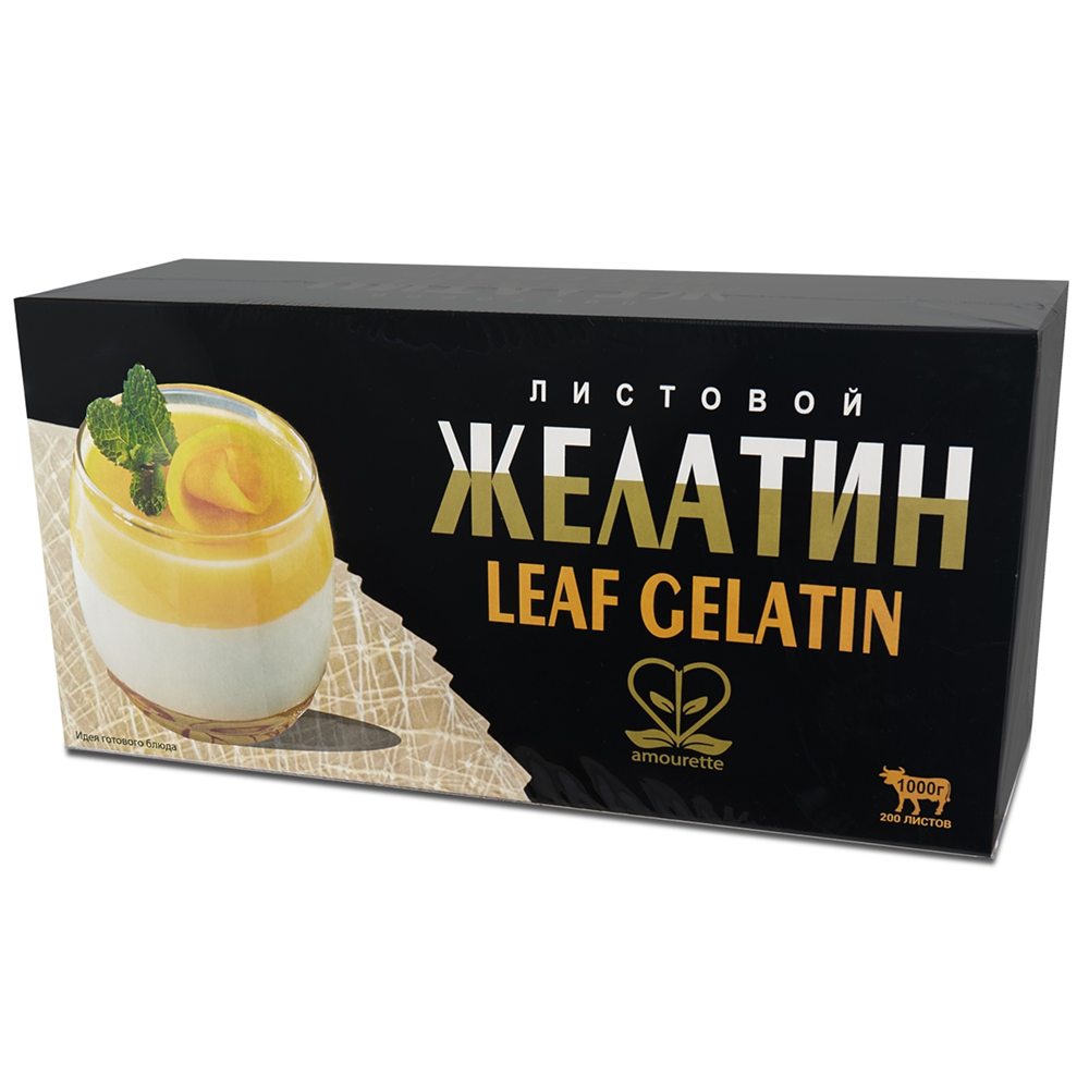 Желатин листовой говяжий (Халяль), 180 блум, 1 кг  | Фото — Магазин Andy Chef  1