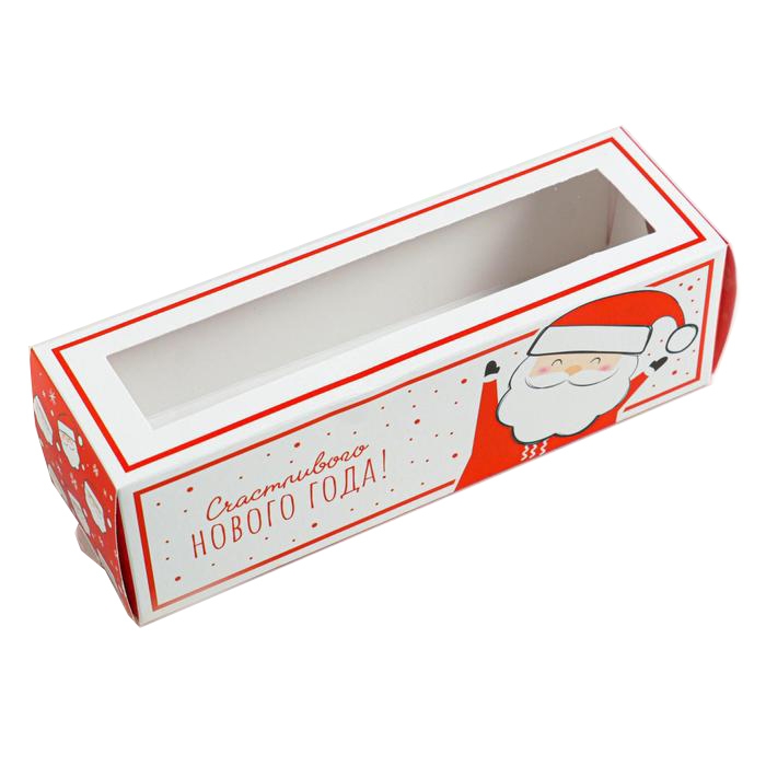 Коробка для макарон «Счастья» 18х5,5х5,5 см  | Фото — Магазин Andy Chef  1