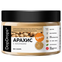 Арахисовая паста Кранчи без добавок, DopDrops, 250 г