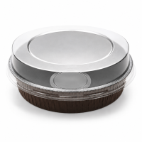 Форма  для пирога  бумажная круглая с крышкой, 180х3,5 см