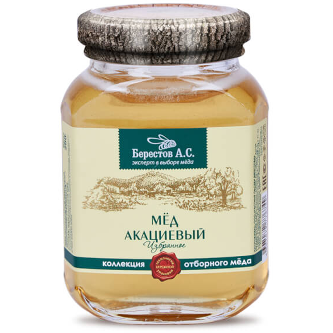 Мёд натуральный акациевый, Берестов А.С., 200 г  | Фото — Магазин Andy Chef  1