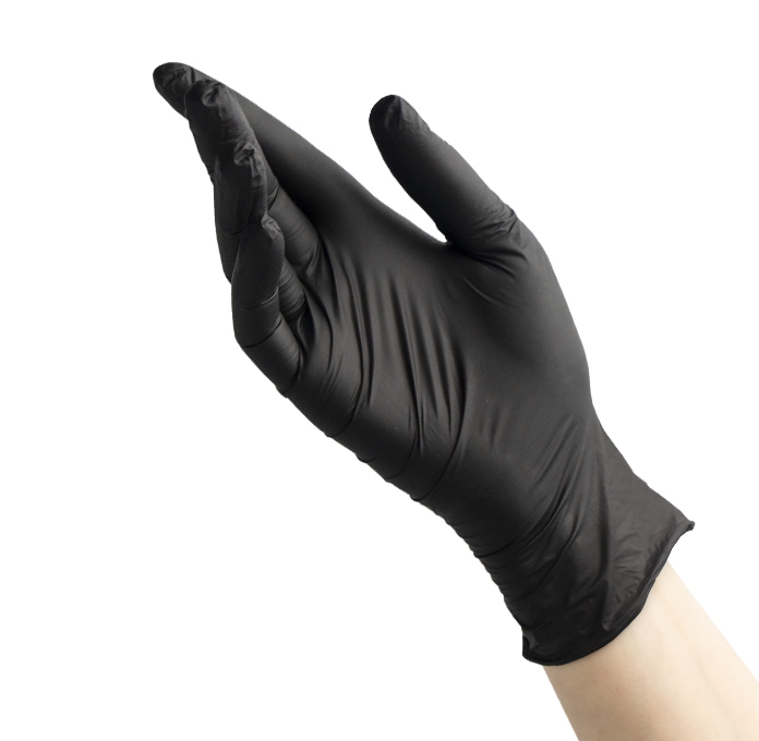 Перчатки нитриловые неопудренные Чёрные, размер L, 10 шт.  | Фото — Магазин Andy Chef  1