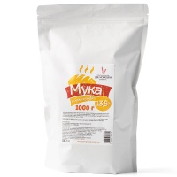 Мука пшеничная с повышенным содержанием белка 13,5%, Две Морковки, 1 кг