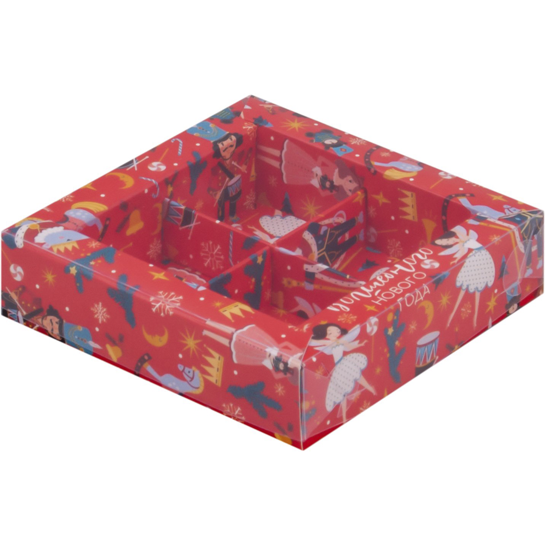 Коробка на 4 конфеты «Щелкунчик» 12х12х3 см  | Фото — Магазин Andy Chef  1