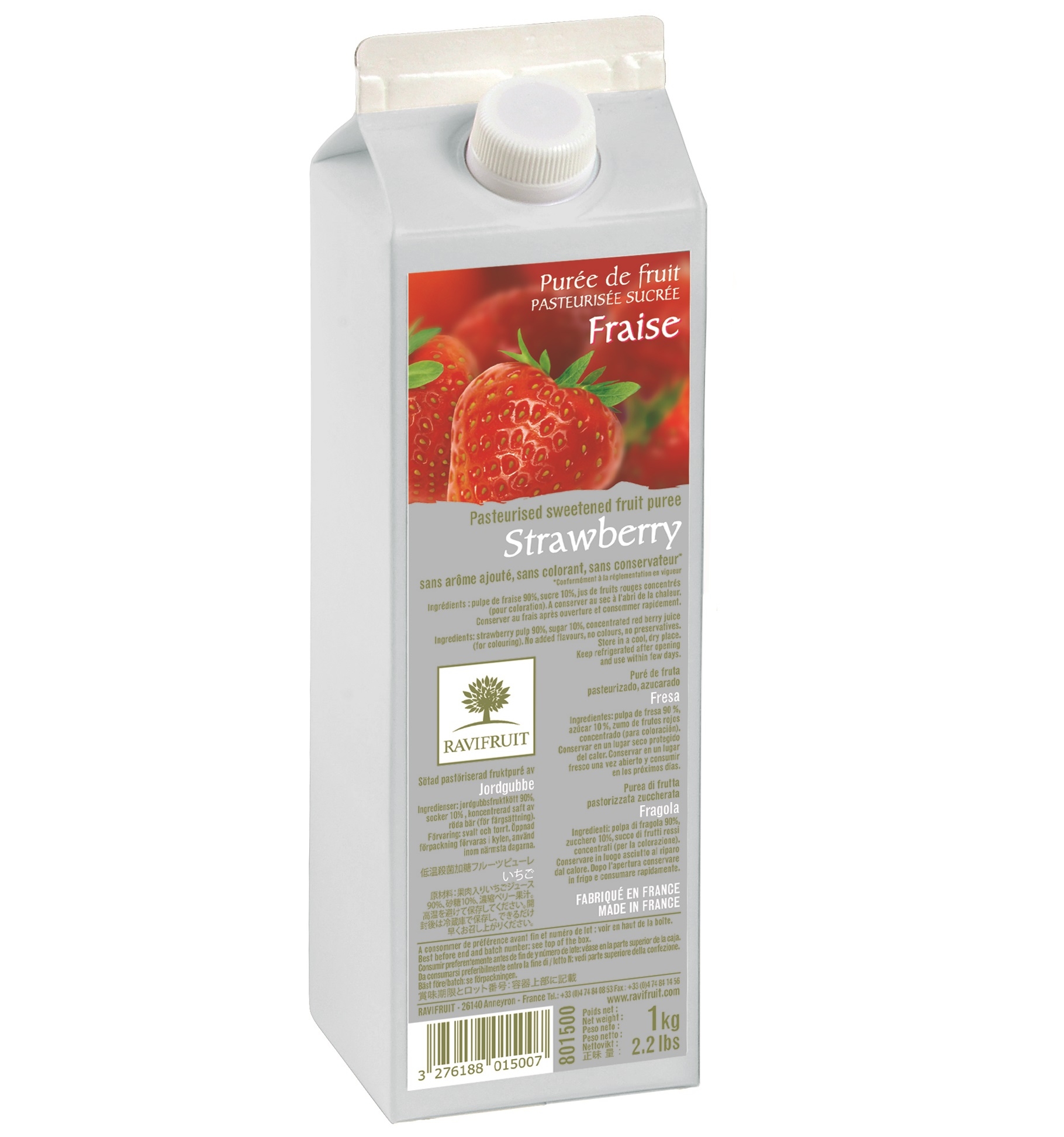 Пюре пастеризованное Клубника, Ravifruit, Франция, 1 кг (срок годности до 20.01.2026)  | Фото — Магазин Andy Chef  1