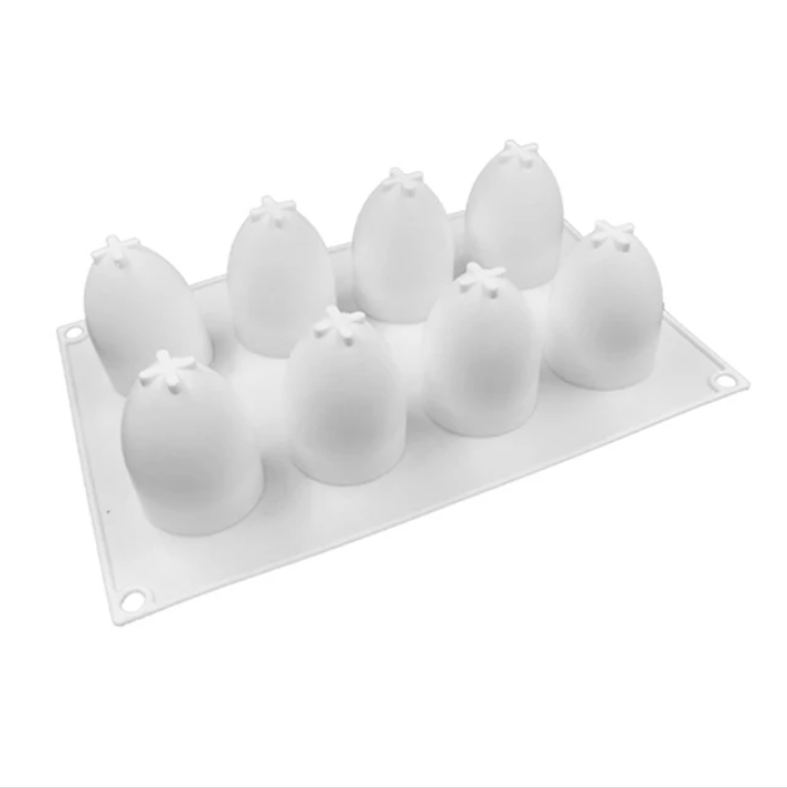 Форма «Яйцо 3D» силиконовая, 65 мл, 8 ячеек  | Фото — Магазин Andy Chef  1