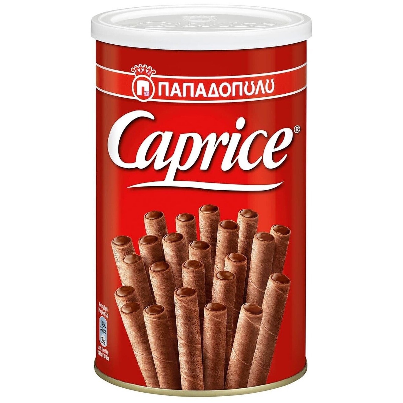 Вафельные трубочки с фундуком и шоколадным кремом, Caprice, Греция, 115 г  | Фото — Магазин Andy Chef  1
