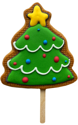 Пряник на палочке «Ёлка», 9 см  | Фото — Магазин Andy Chef  1