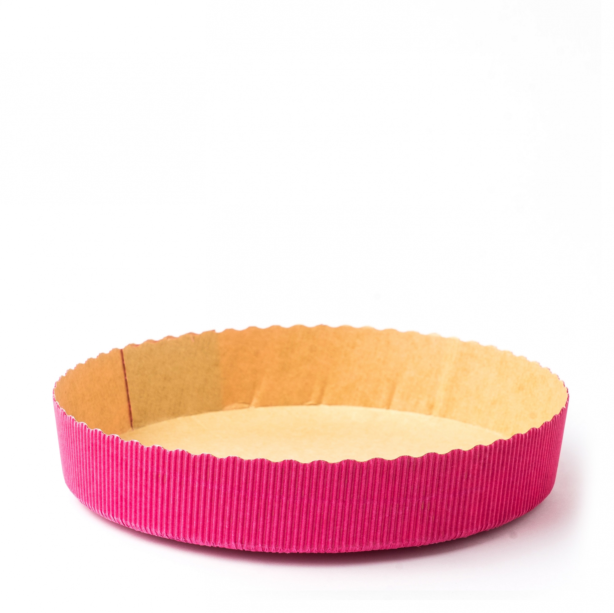Форма бумажная для пирога розовая 18,5х3,5 см  | Фото — Магазин Andy Chef  1