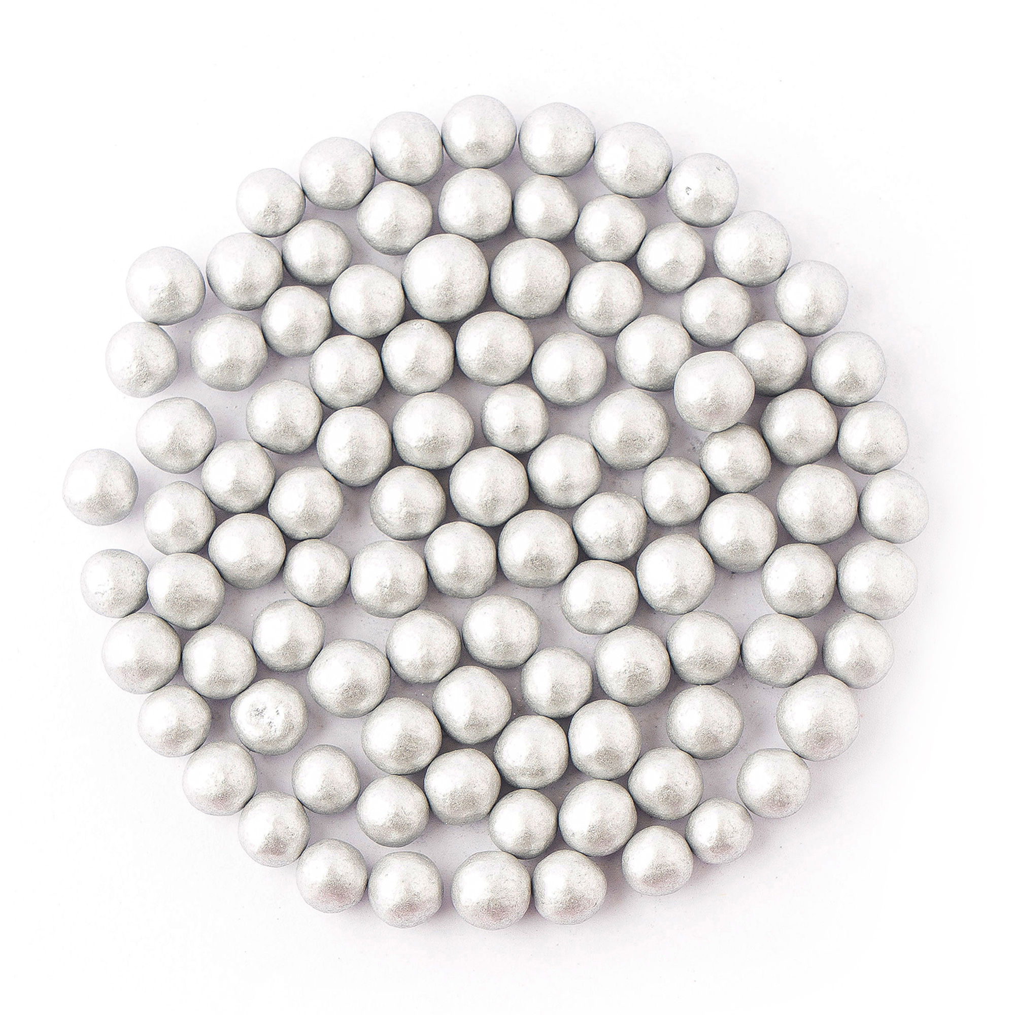 Сахарные шарики «Серебро», размер S, 50 г  | Фото — Магазин Andy Chef  1
