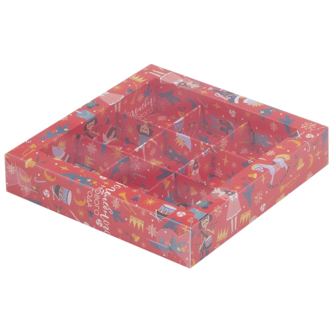 Коробка на 9 конфет «Щелкунчик» 15,5х15,5х3 см  | Фото — Магазин Andy Chef  1