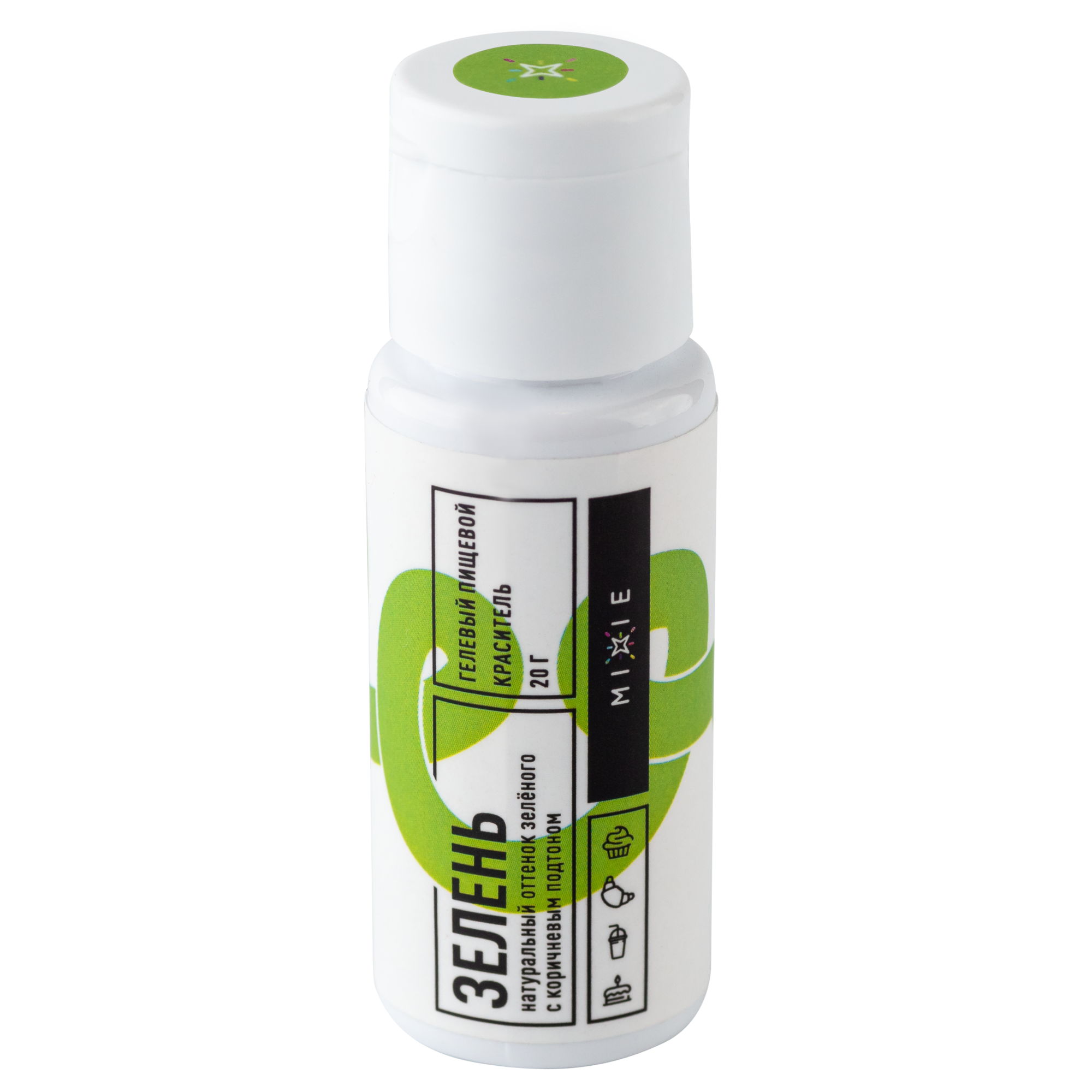Краситель гелевый водорастворимый Зелень, MIXIE, 20 г (срок годности до 31.05.2026)  | Фото — Магазин Andy Chef  1
