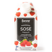 Пюре пастеризованное Клубника без сахара, Bonne, Финляндия, 500 г