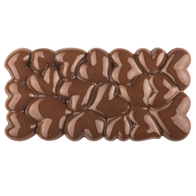 Форма для шоколада тритановая «Сердечки» PC5028FR, 3 ячейки, Pavoni, Италия  | Фото — Магазин Andy Chef  1