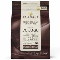 Шоколад горький 70,5%, №70-30-42, Callebaut, Бельгия, 2,5 кг (срок годности до 10.08.2025)