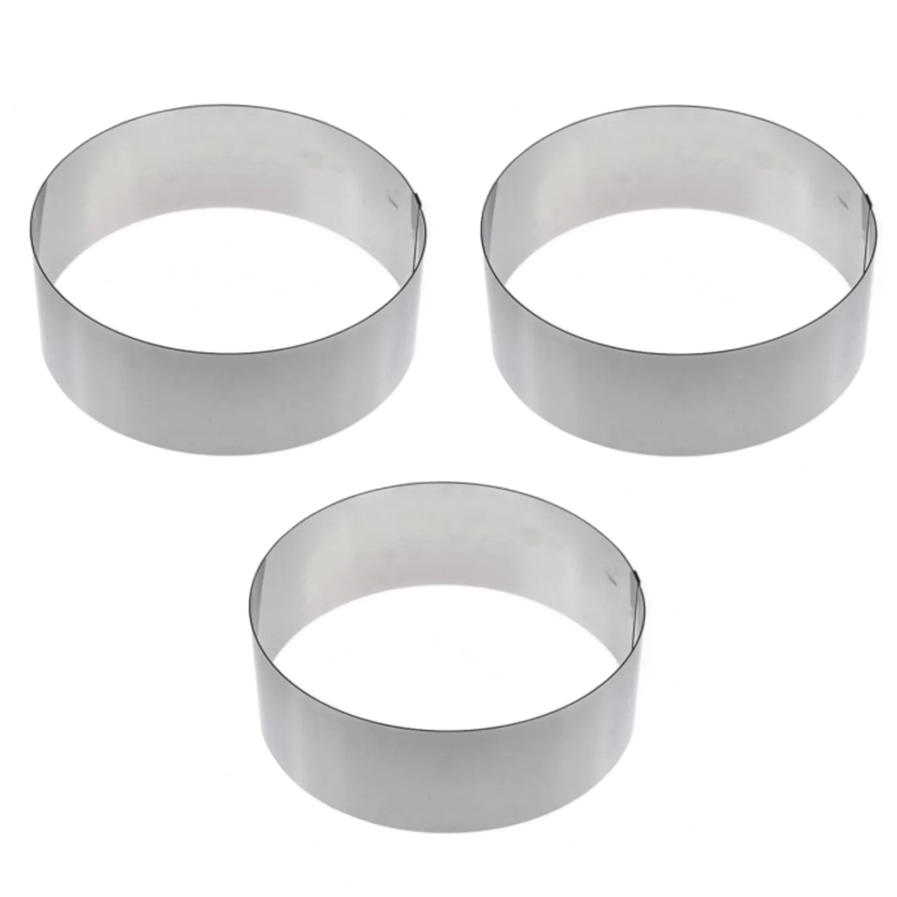 Набор форм металлических кольцо 18x6 см, 3шт.  | Фото — Магазин Andy Chef  1